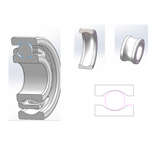 high speed angular contact ball bearing 