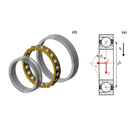 angular contact ball bearing cross section